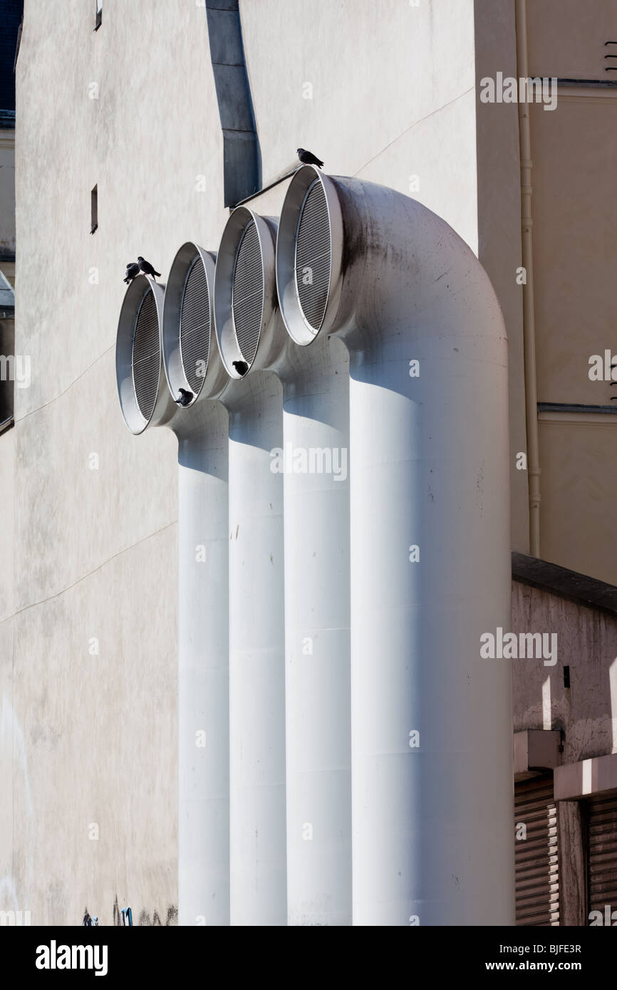 Pipe from Paris Beaubourg Stock Photo