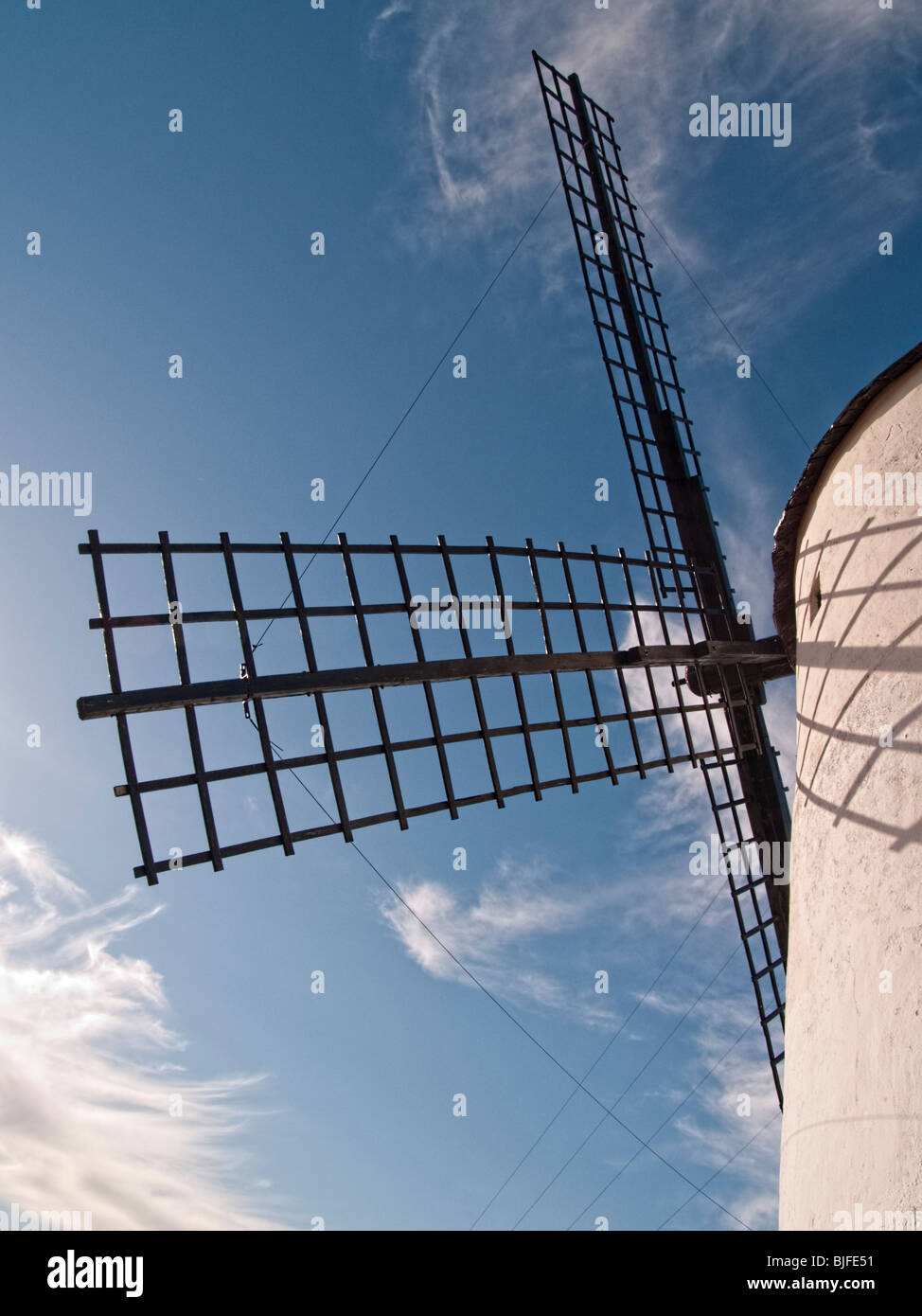 Windmills at Campo de Criptana (La Mancha, Ciudad Real, Spain) Stock Photo