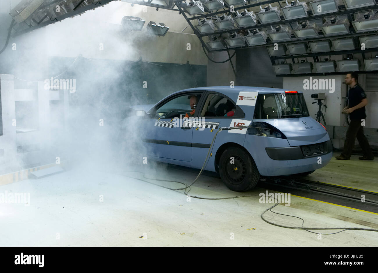 Car crash test Stock Photo Alamy
