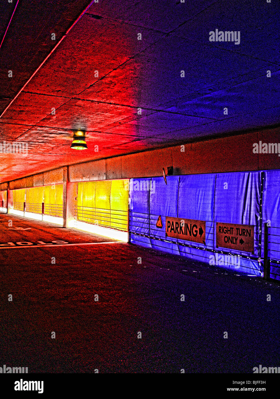 Colorful Abstract Parking Garage Stock Photo Alamy