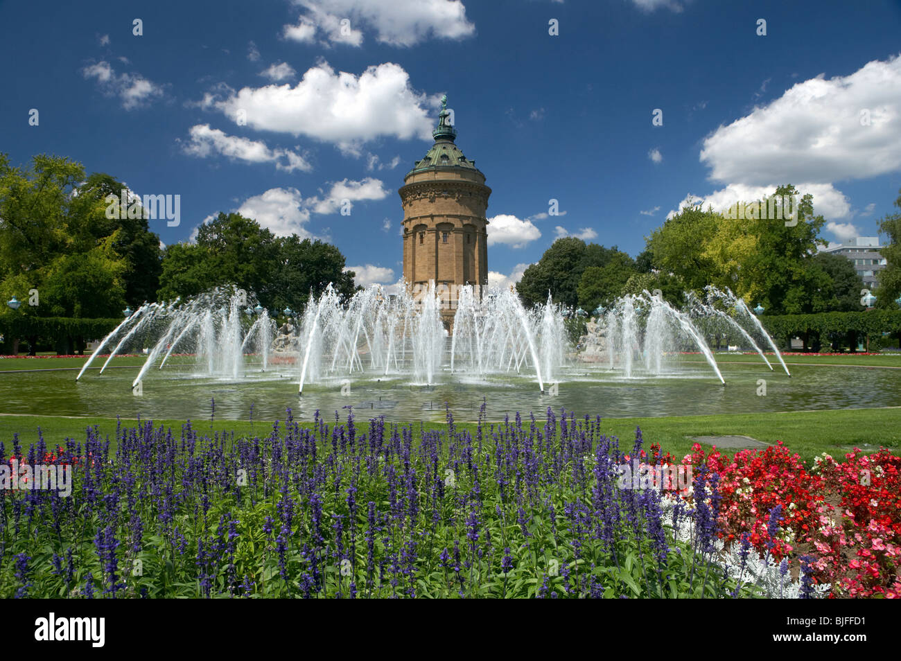 Water tower in Mannheim, Germany Stock Photo - Alamy