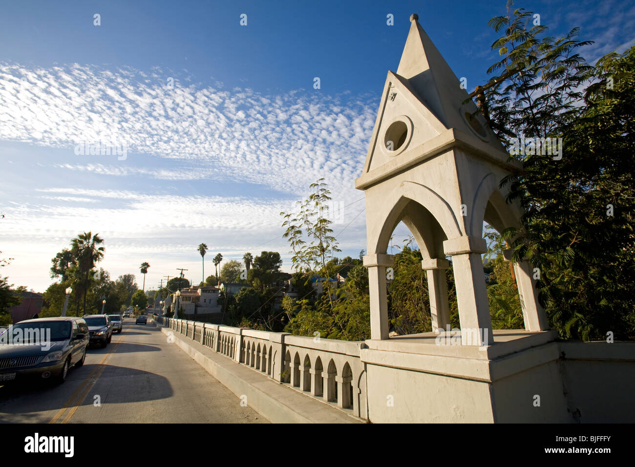 Shakespeare Bridge, Los Feliz, Los Angeles, California, USA Stock Photo