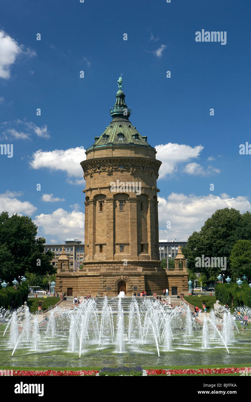 Water tower in Mannheim, Germany Stock Photo - Alamy