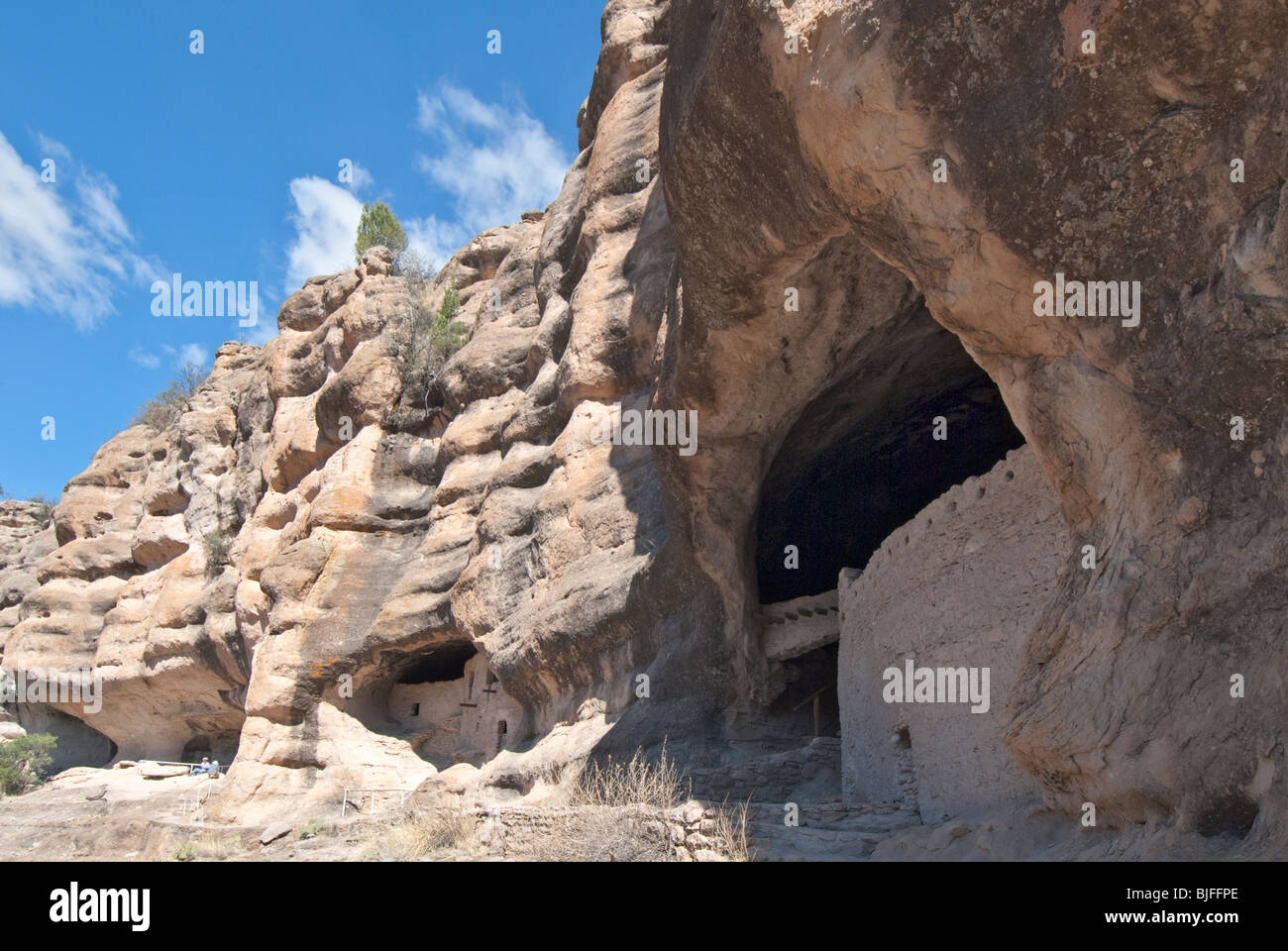 New Mexico, Gila Cliff Dwellings National Monument Stock Photo