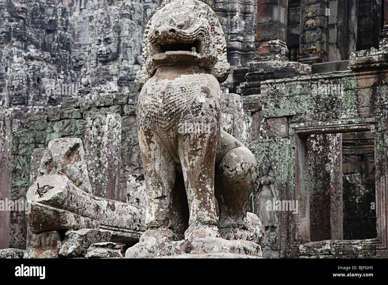 Guardian to temple of angkor wat, cambodia Stock Photo