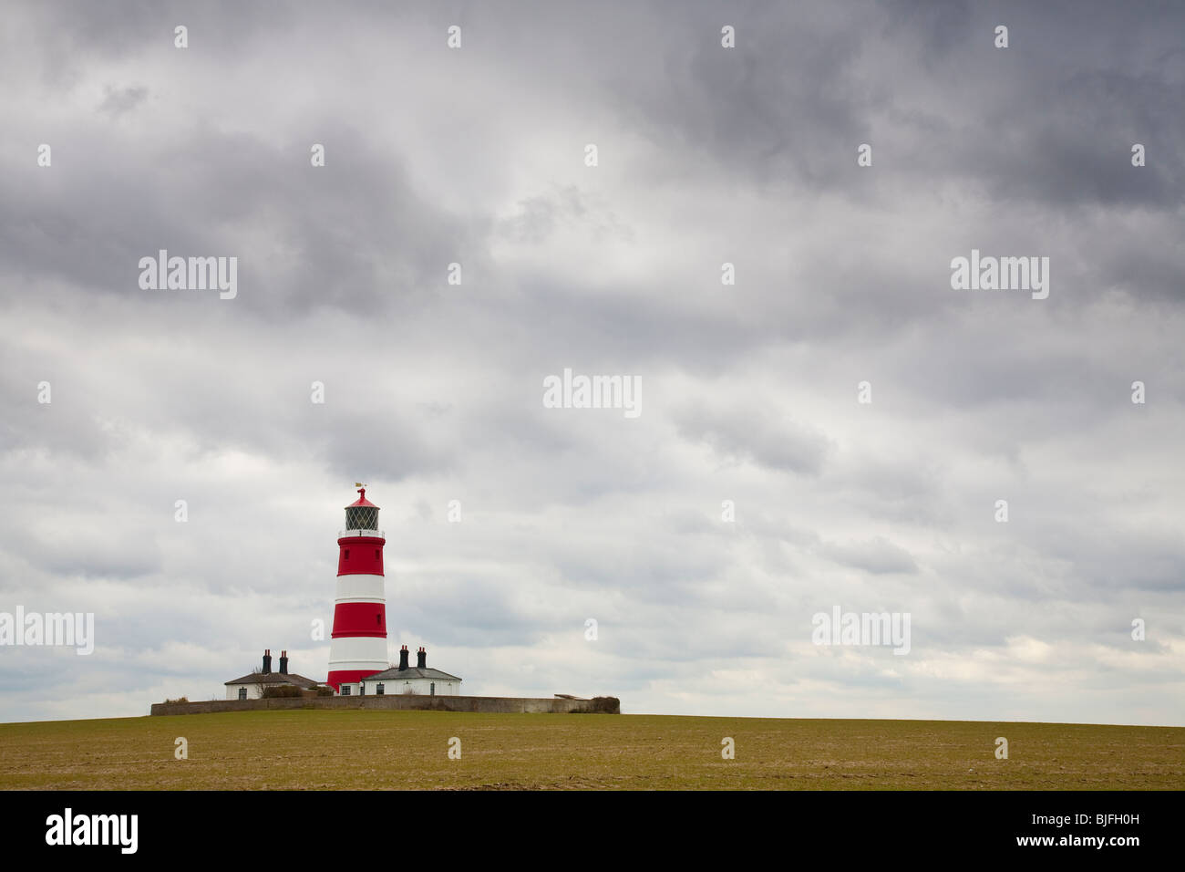 Happisburgh Lighthouse, Norfolk, England. Stock Photo