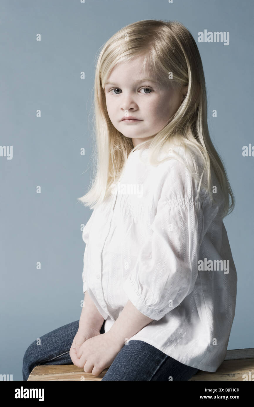 little girl looking at the camera Stock Photo - Alamy