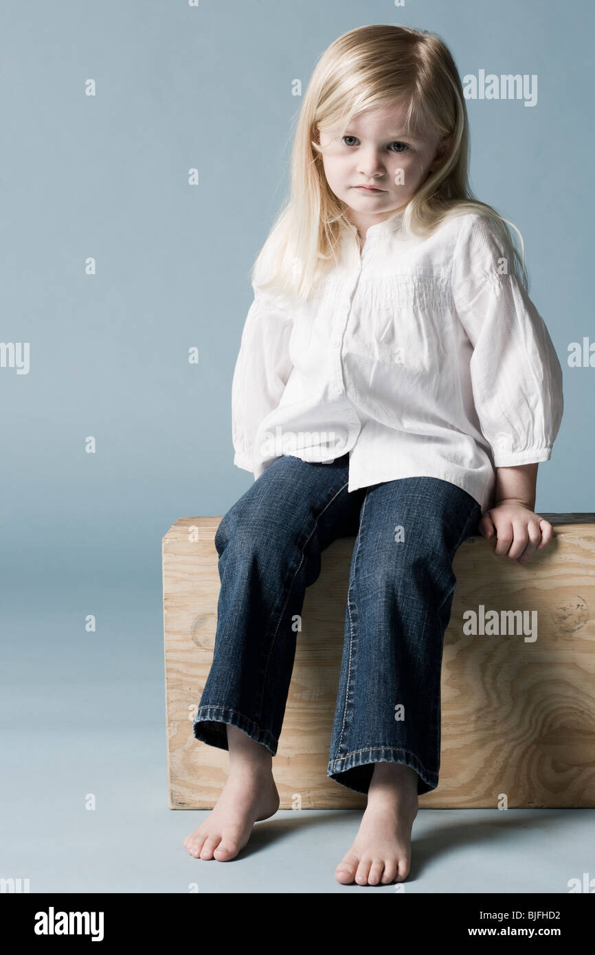 little girl looking at the camera Stock Photo - Alamy
