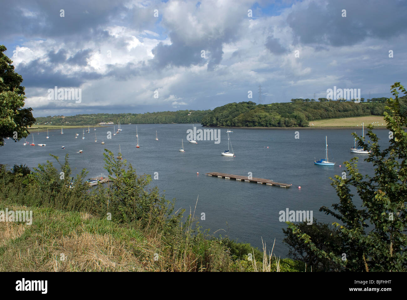 The estuary at Burton near Milford Haven in Pembrokeshire West Wales Stock Photo
