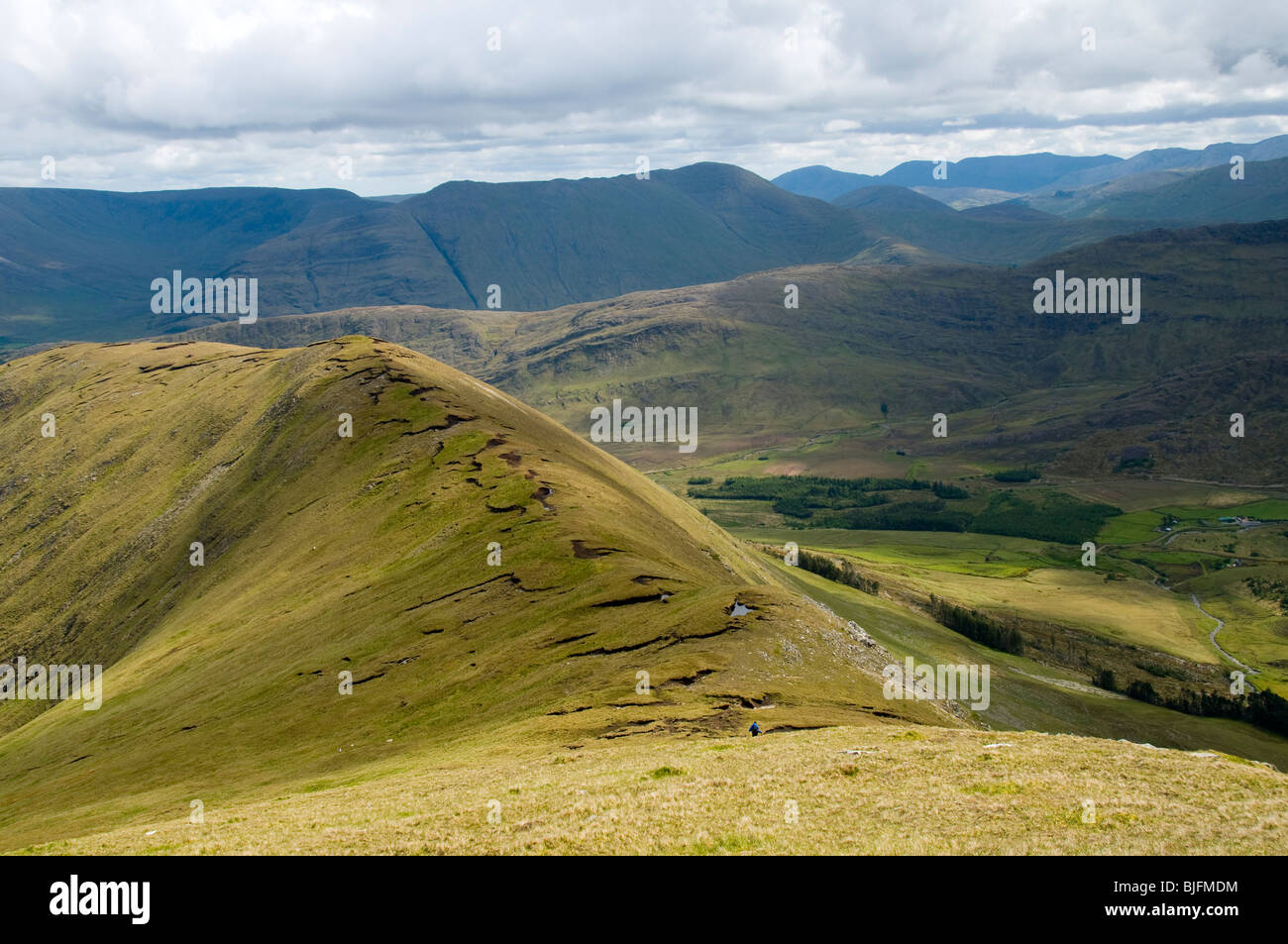 The Partry Mountains from the Sheeffry Hills, County Mayo, Ireland Stock Photo