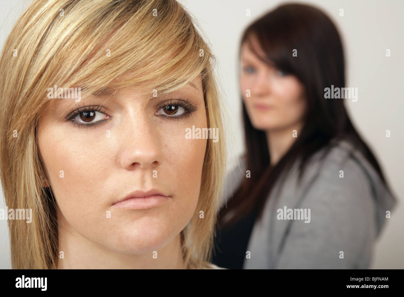 Girls behind sad hi-res stock photography and images - Alamy