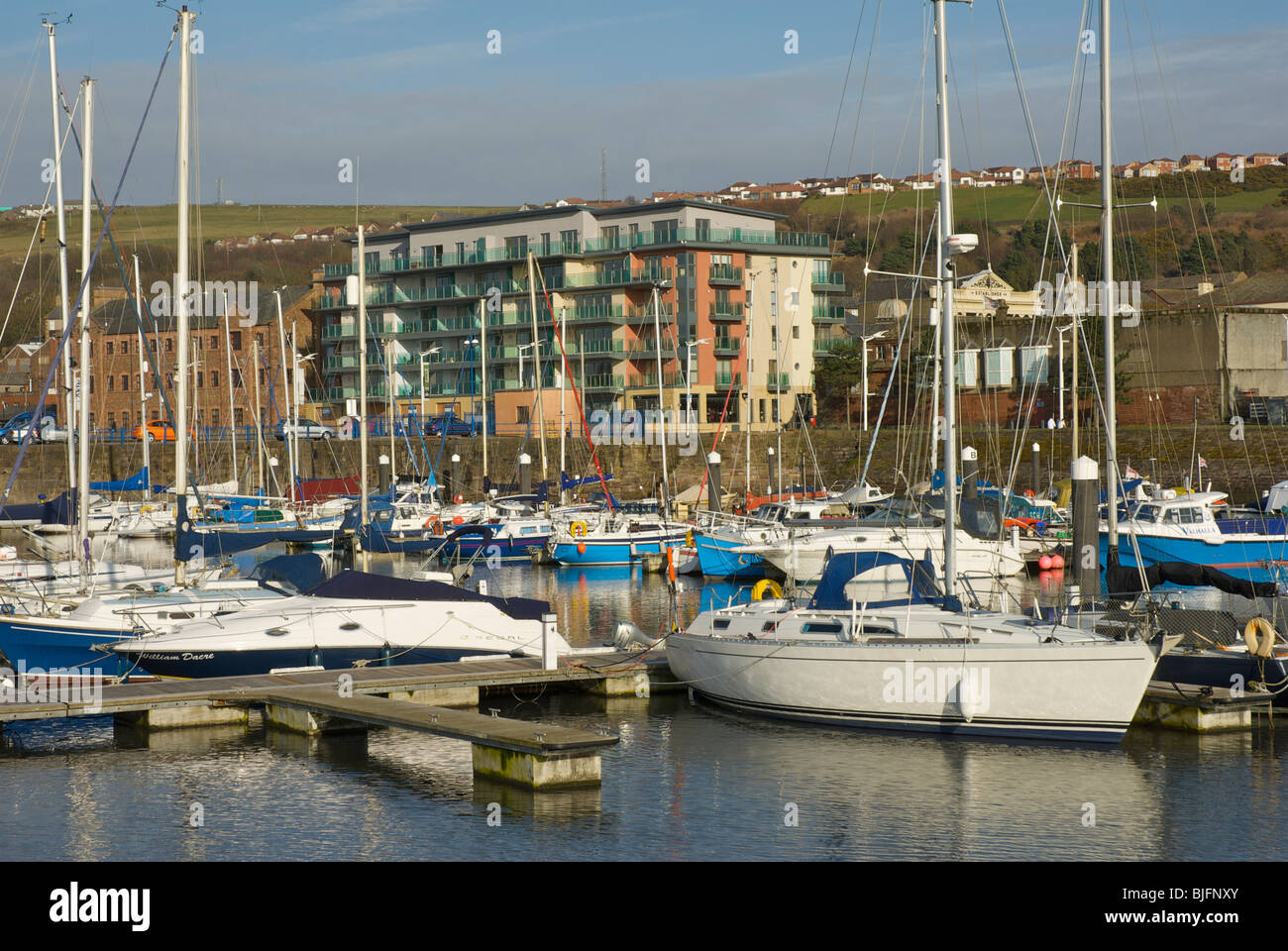 The marina, Whitehaven, West Cumbria, England UK Stock Photo Alamy