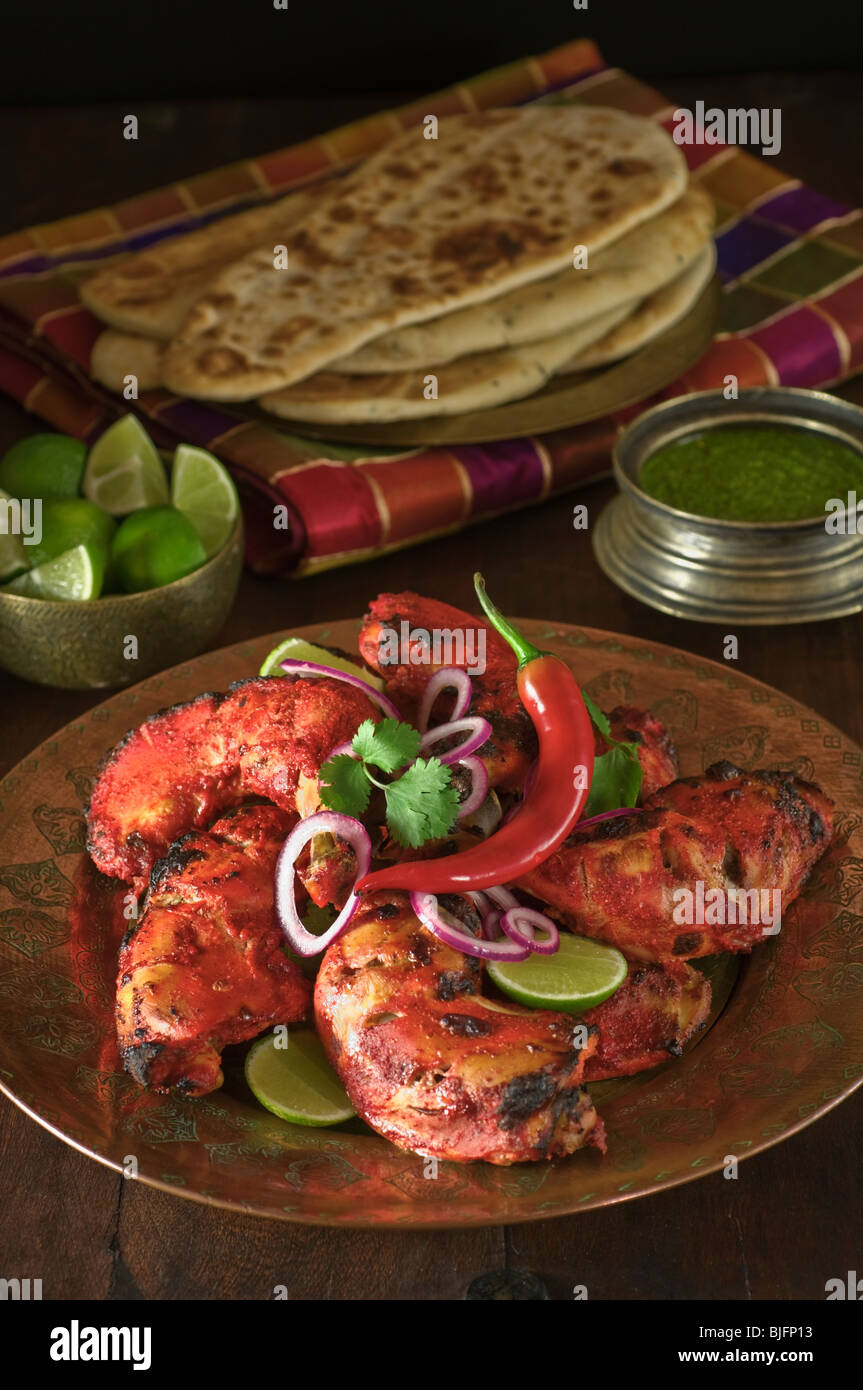 Tandoori chicken Indian food Stock Photo Alamy