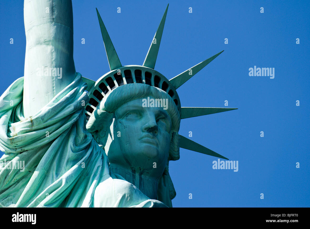 Statue of Liberty New York -Close-Up Head - September 2009 Stock Photo