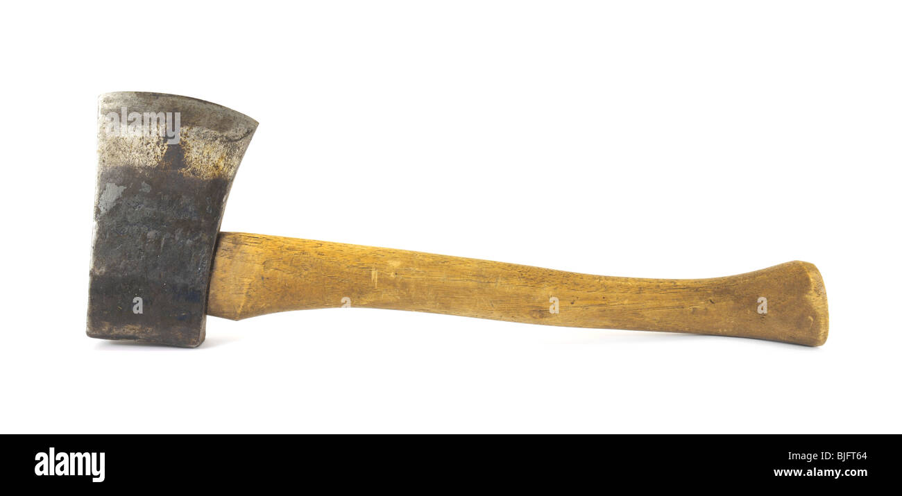 Old small hand axe Stock Photo