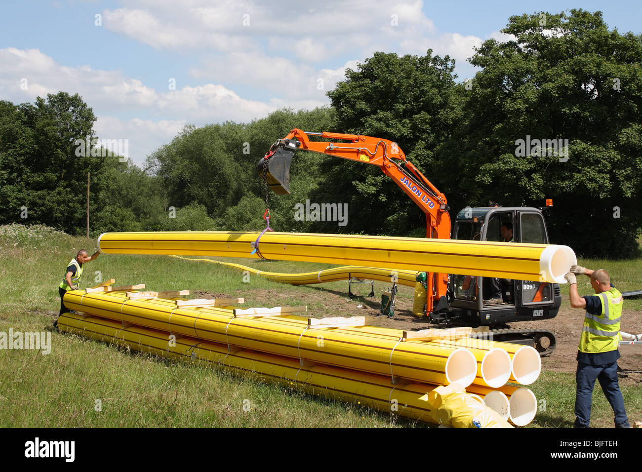 Pipeline under construction, Birmingham, Great Britain, 2009 Stock Photo