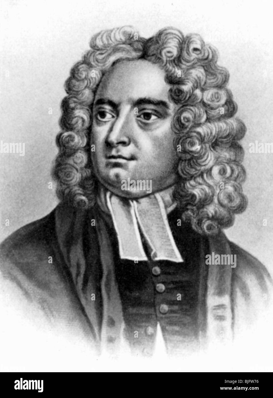 Swift, Jonathan, 30.11.1667 - 19.10.1745, Irish author / writer, portrait, lithograph, 19th century, , Stock Photo