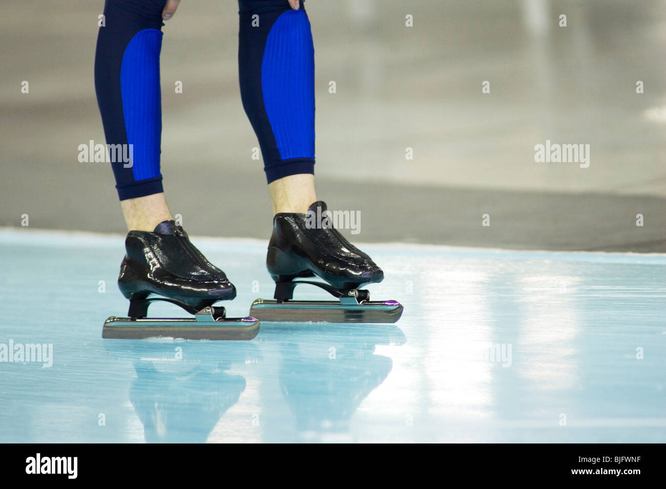 Speed skater on the ice Stock Photo Alamy