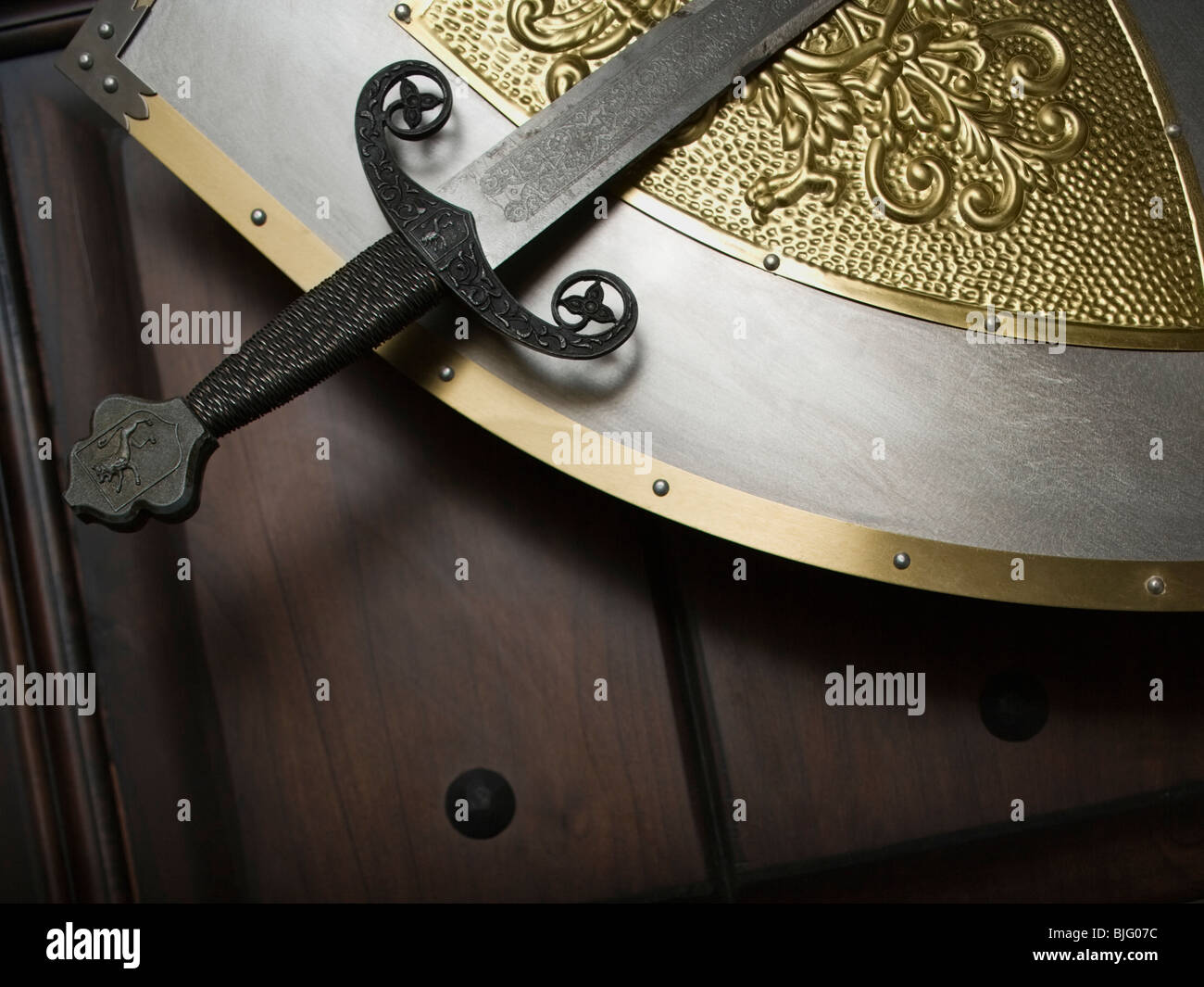 sword and shield Stock Photo