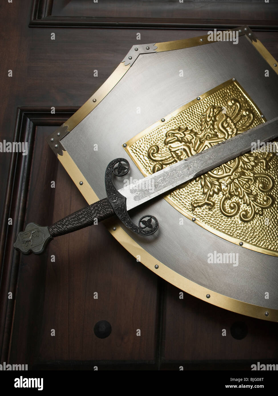 sword and shield Stock Photo