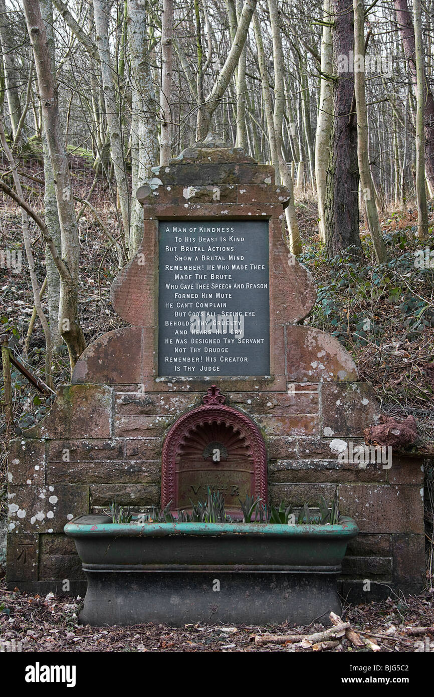 Dunbar Innerwick drinking fountain & trough. 1887. Scottish borders. Scotland.UK. Stock Photo