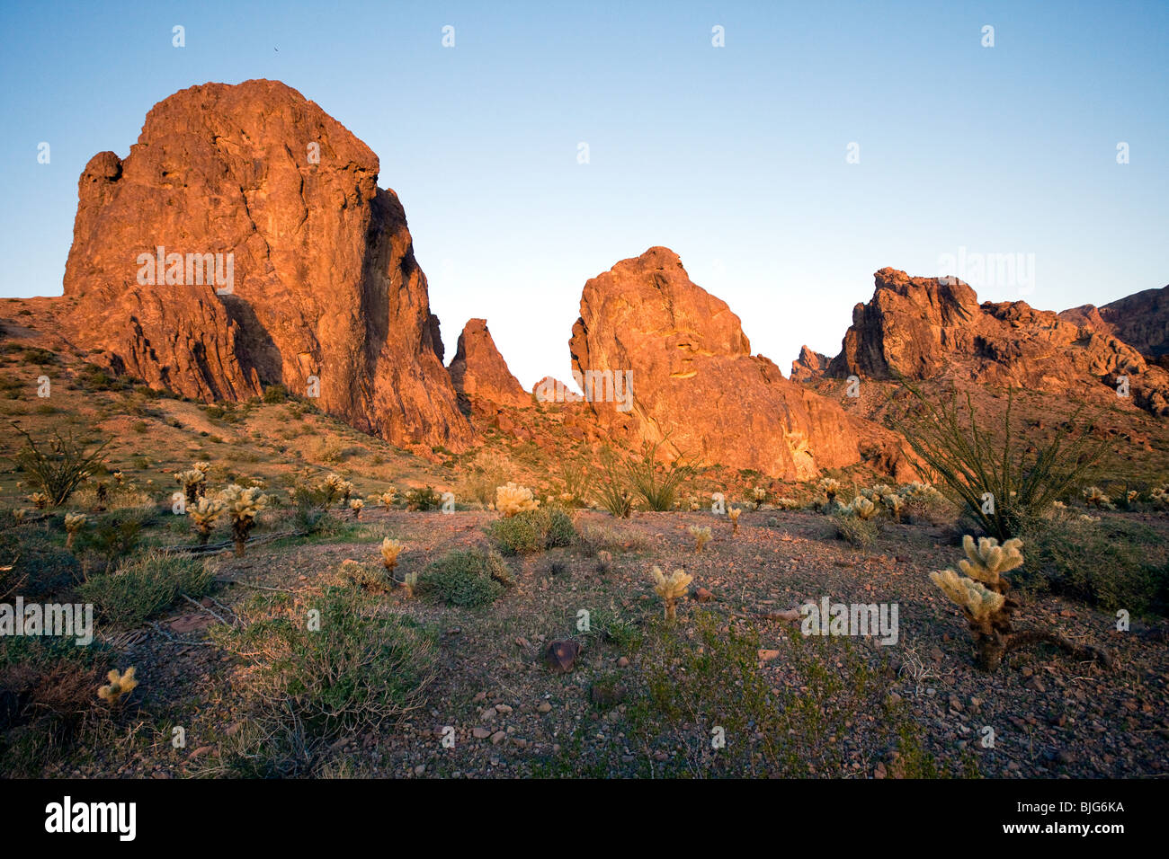 Rock Monoliths, KOFA Wildlife Refuge, Arizona Stock Photo