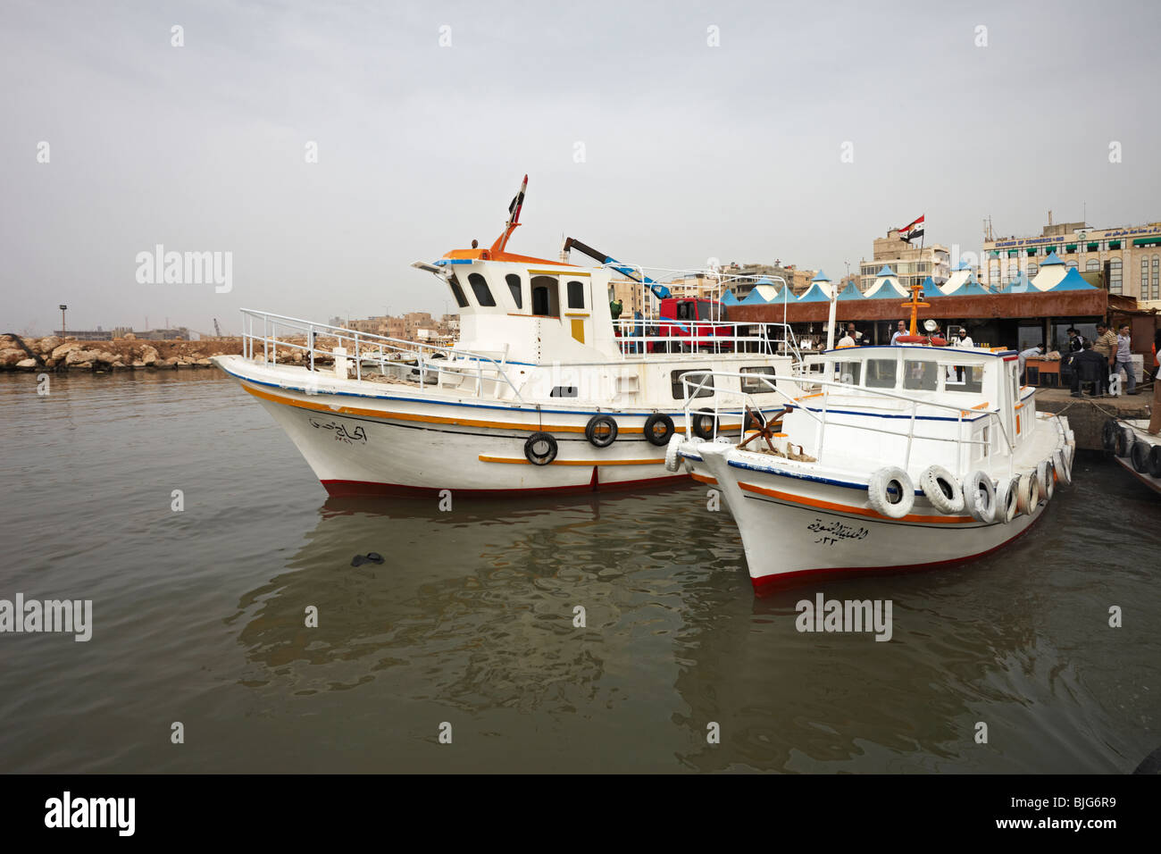Tartus Syria ferry boats to Arwad island Stock Photo