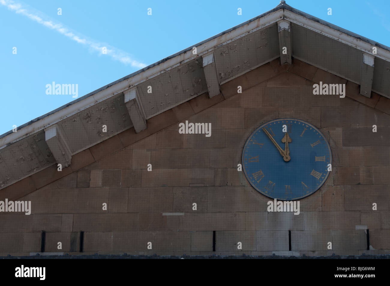 Blue Clock Face at Covent Garden Stock Photo Alamy