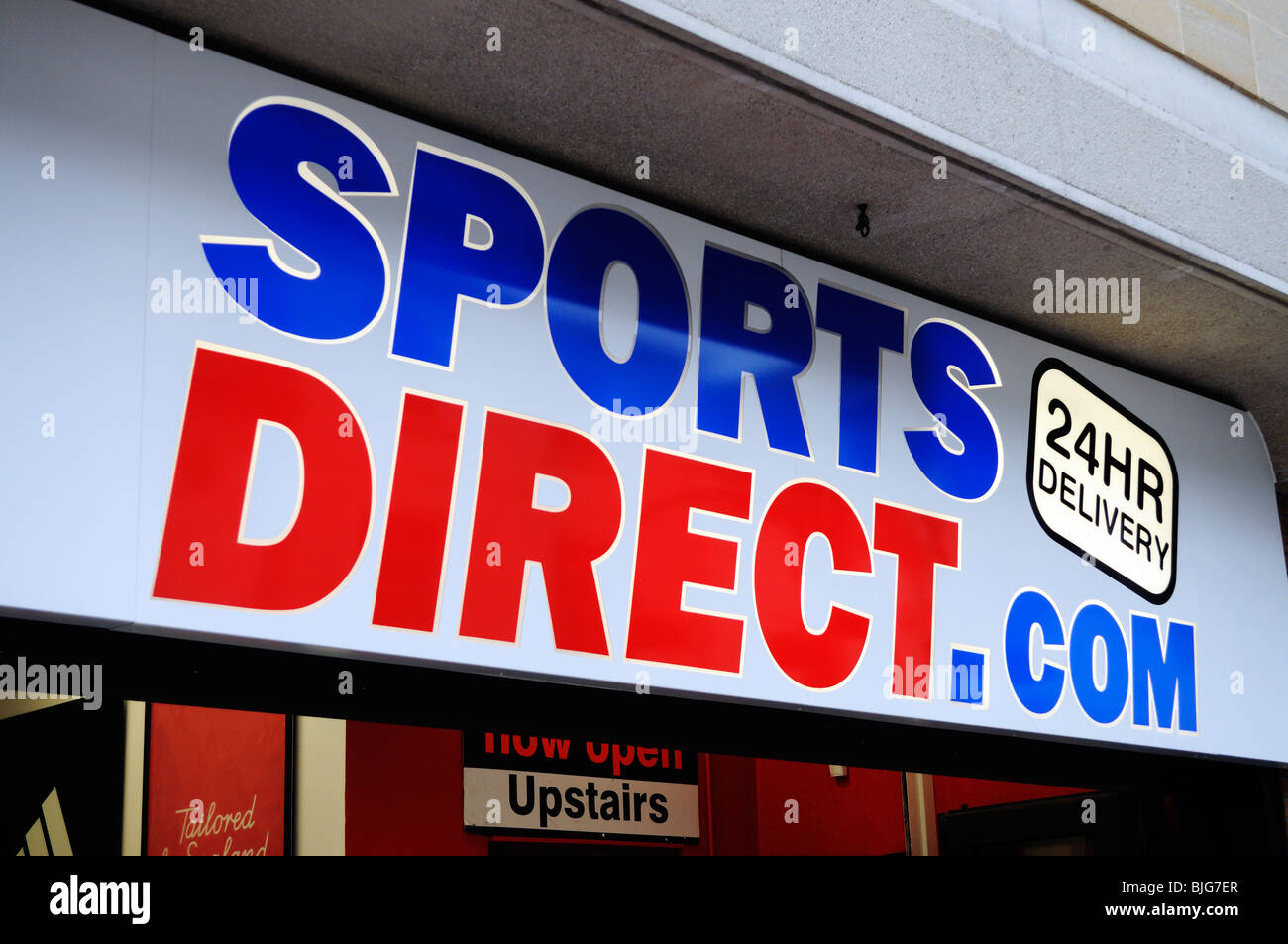 " sports direct " shop entrance sign, uk Stock Photo Alamy