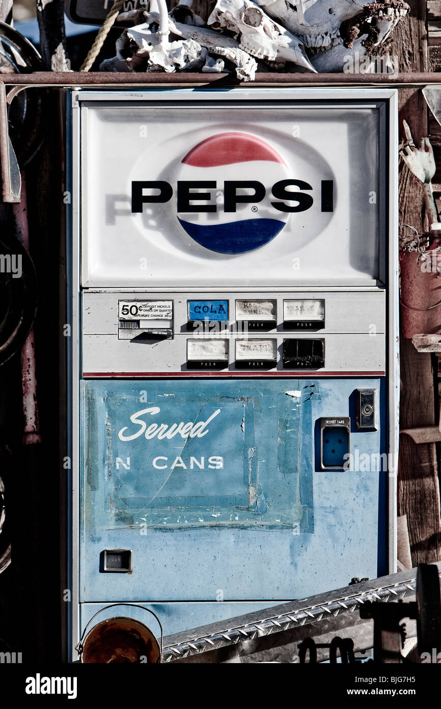 A vintage Pepsi machine. Stock Photo