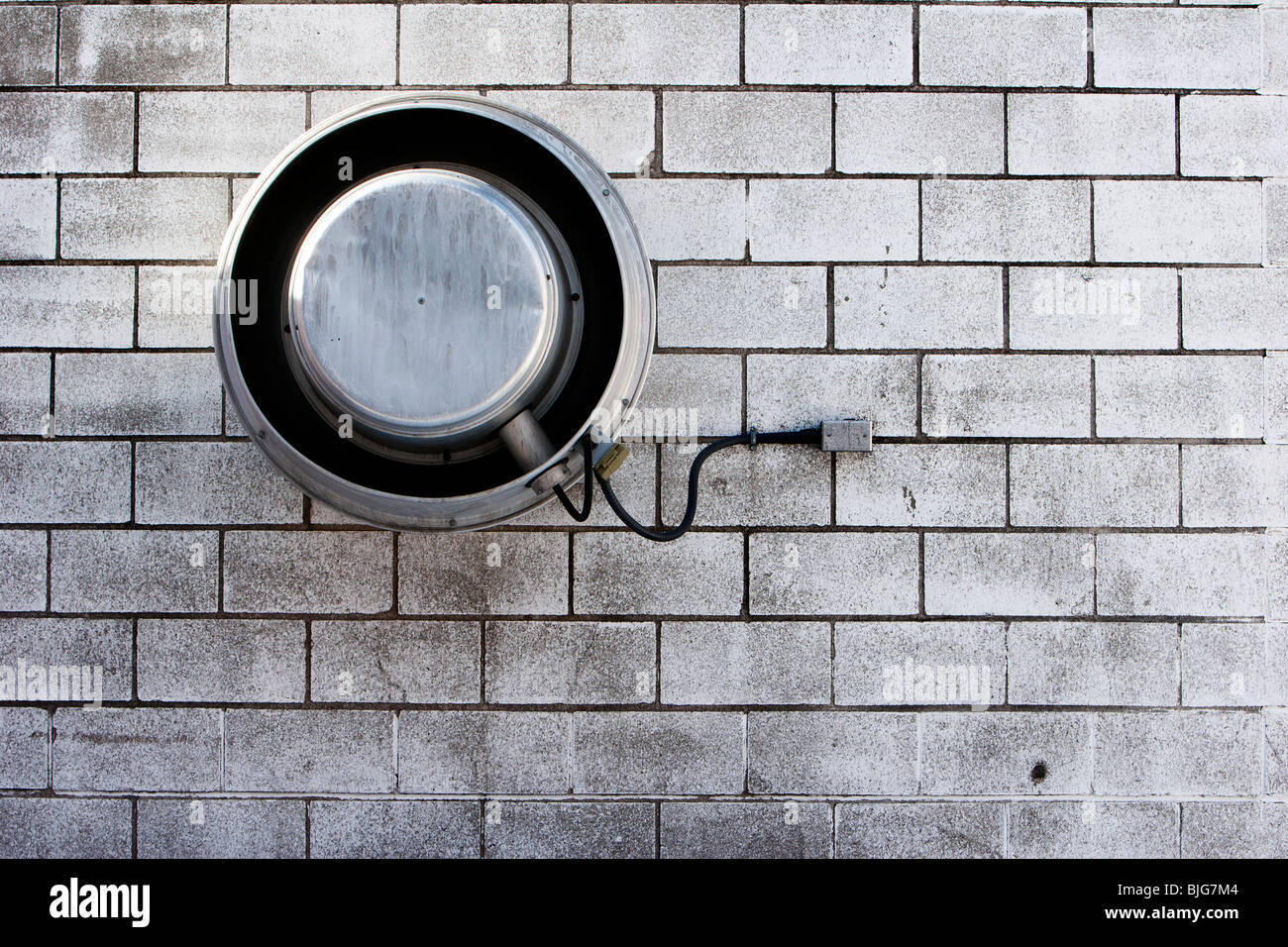 An outdoor fan for a heat/cooling system Stock Photo Alamy