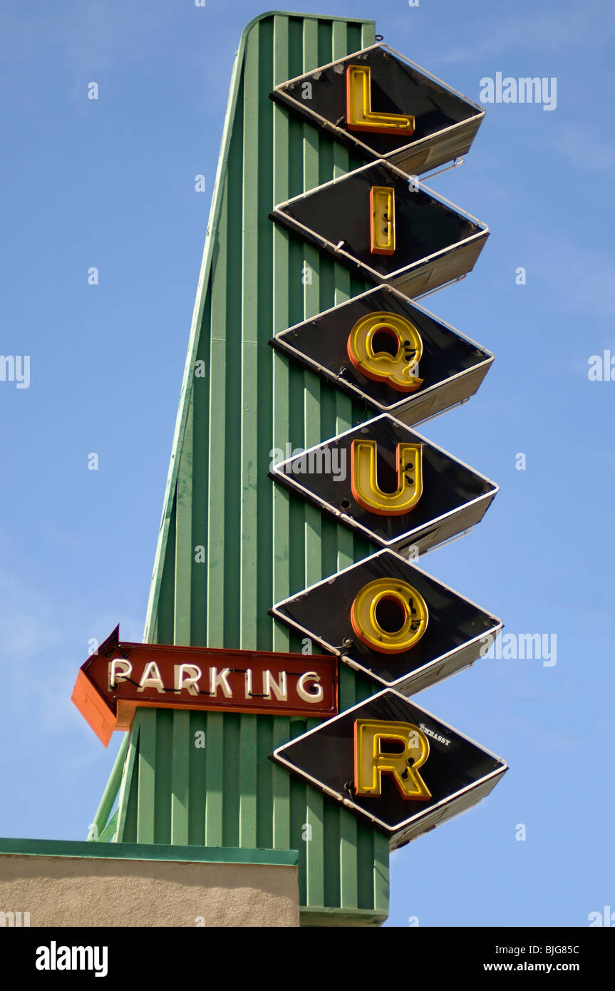 Liquor Sign Stock Photo