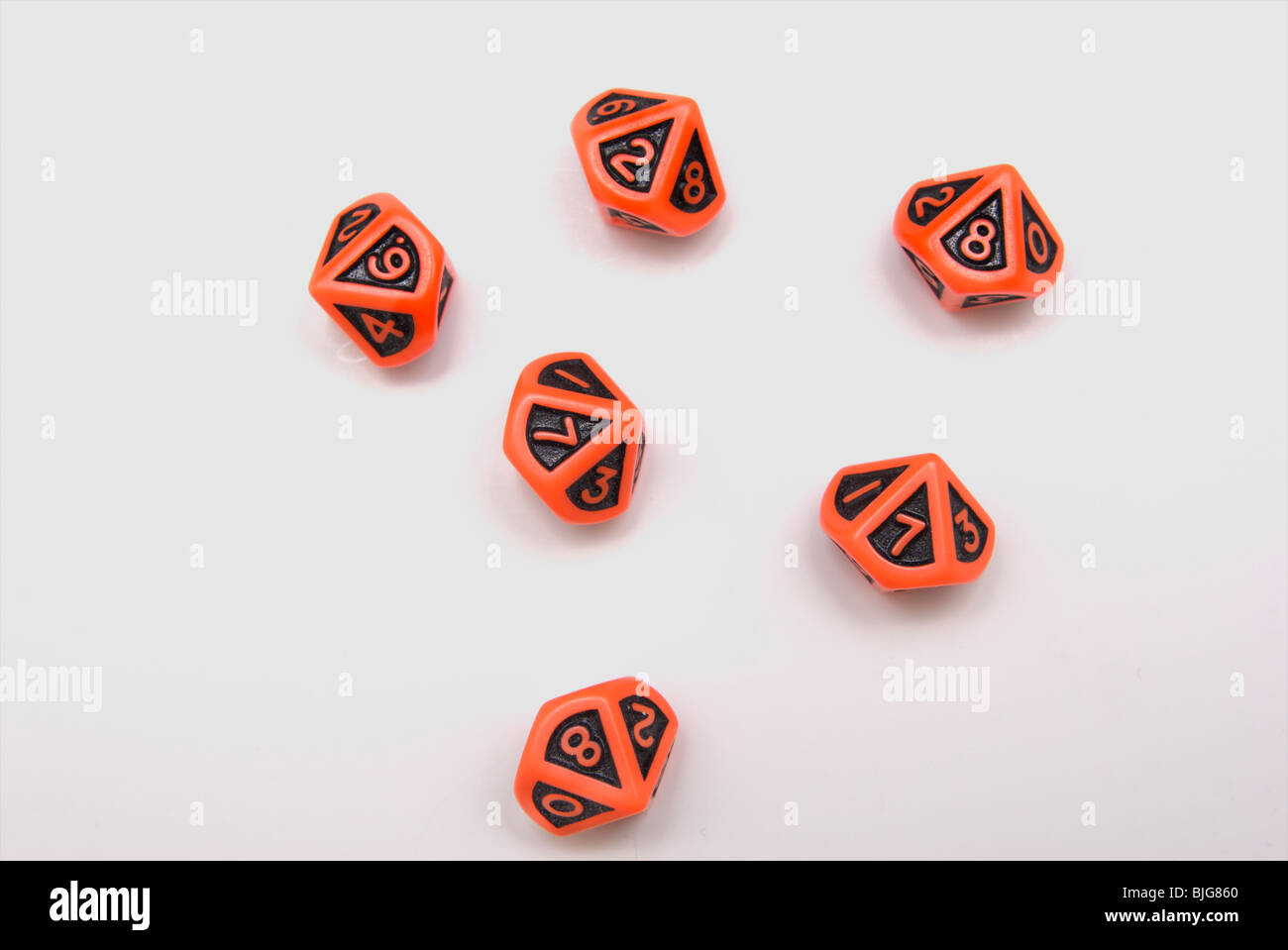 Role playing dice isolated on a white background Stock Photo Alamy
