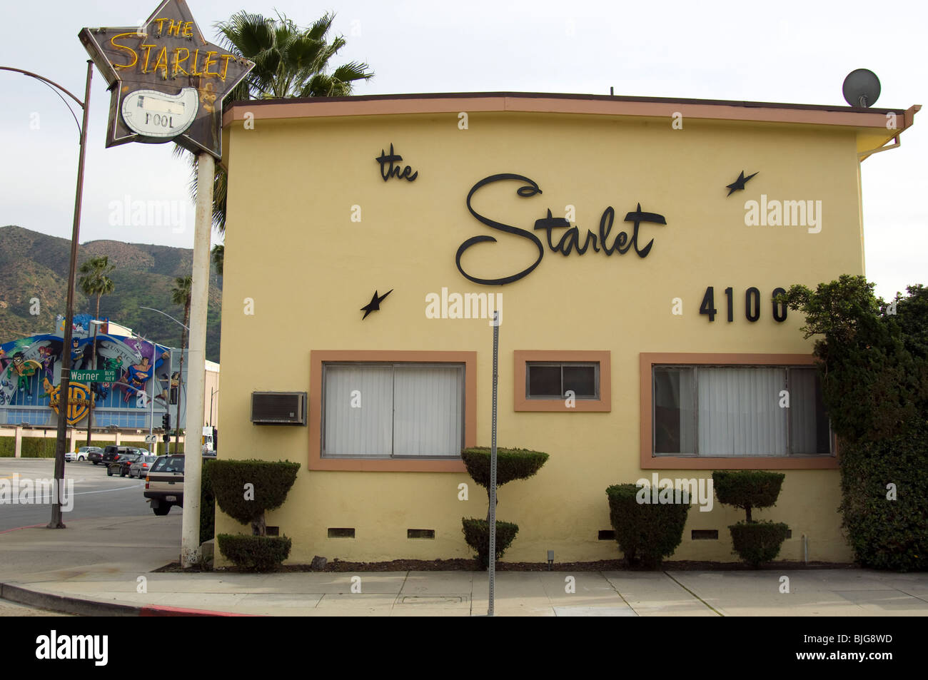 Apartment building near Warner Brothers studio in Burbank, California
