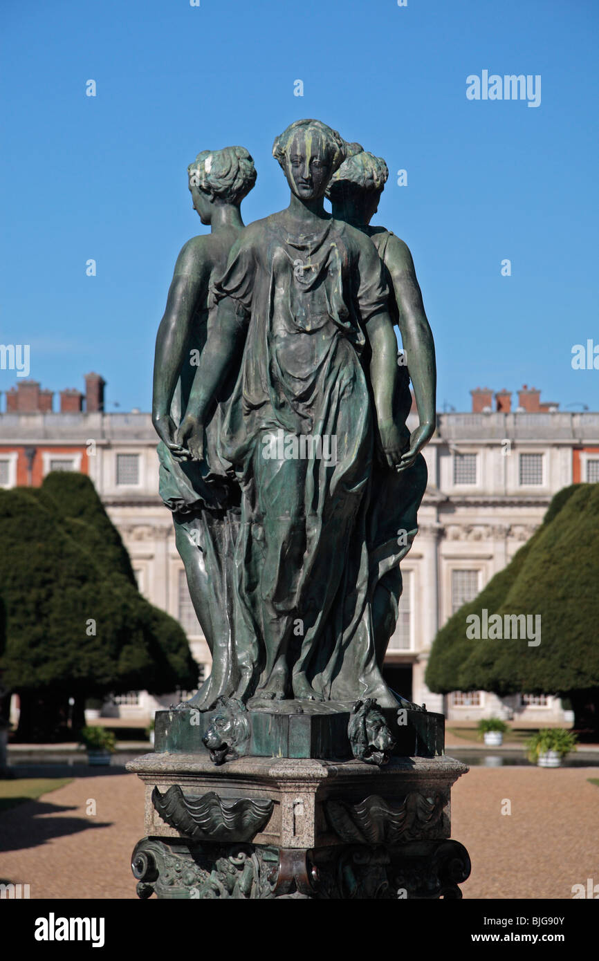 Statue in the East Gardens of Hampton Court Palace, Richmond Upon