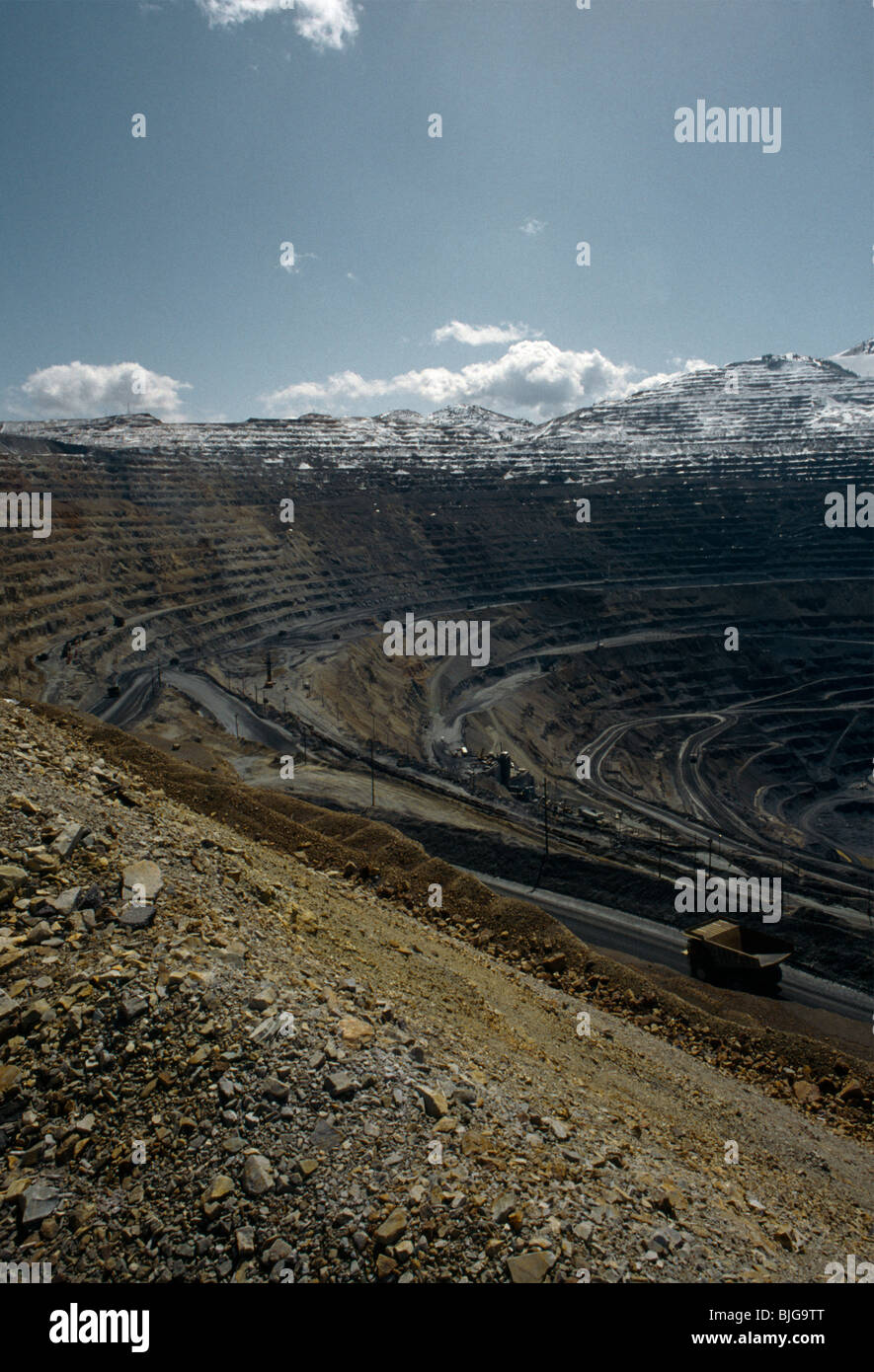 Utah USA Kennecott Bingham Copper Mine Deepest Open-Pit Mine in the World Stock Photo