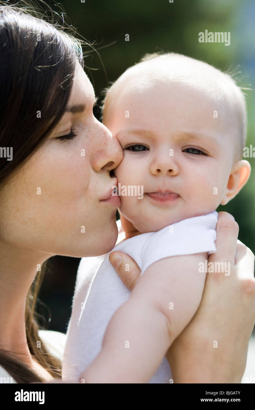 mother and baby girl Stock Photo