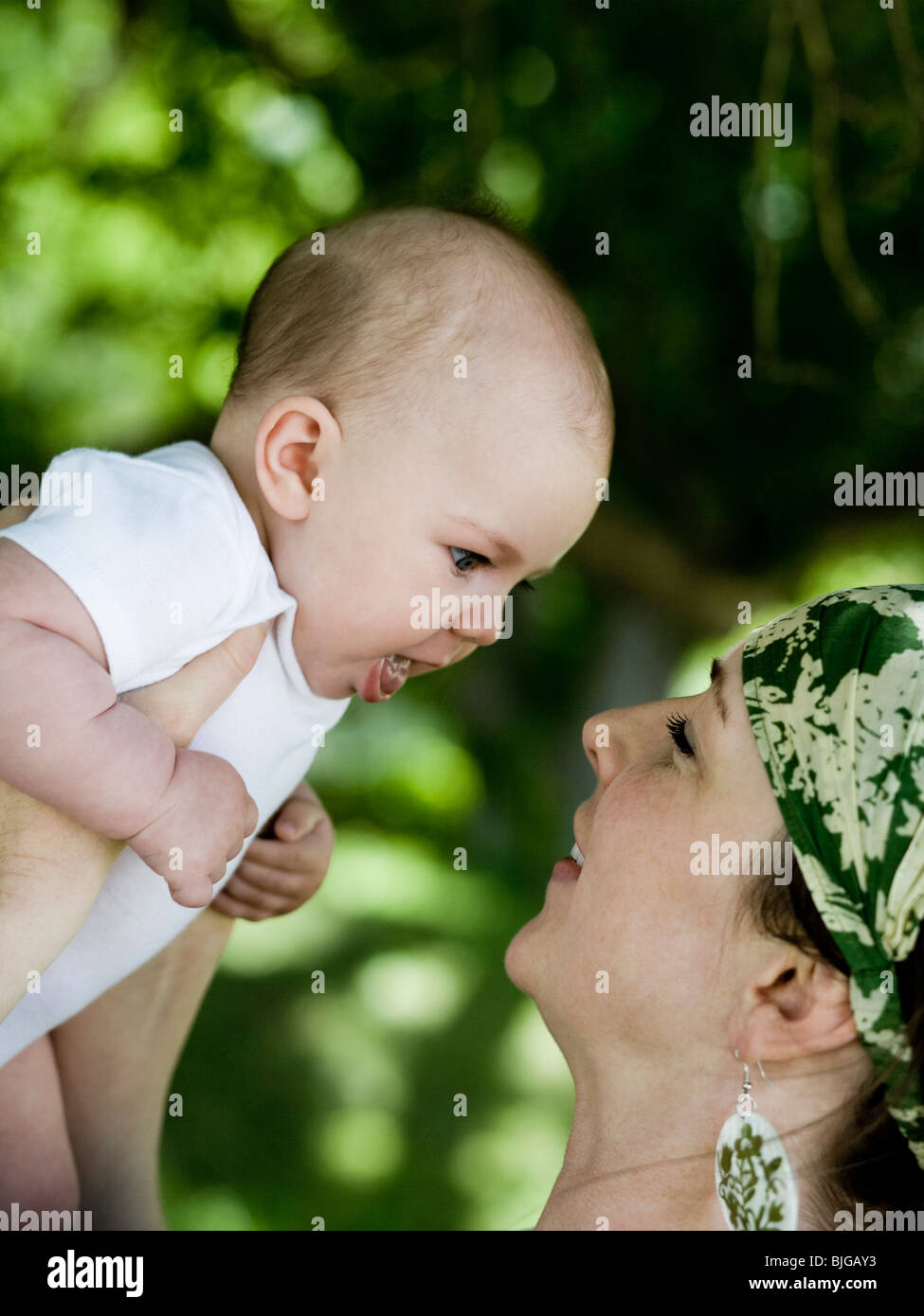 mother and baby girl Stock Photo