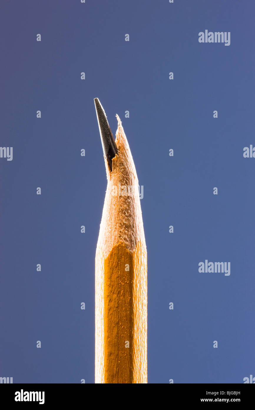 pencil with a broken lead tip Stock Photo Alamy