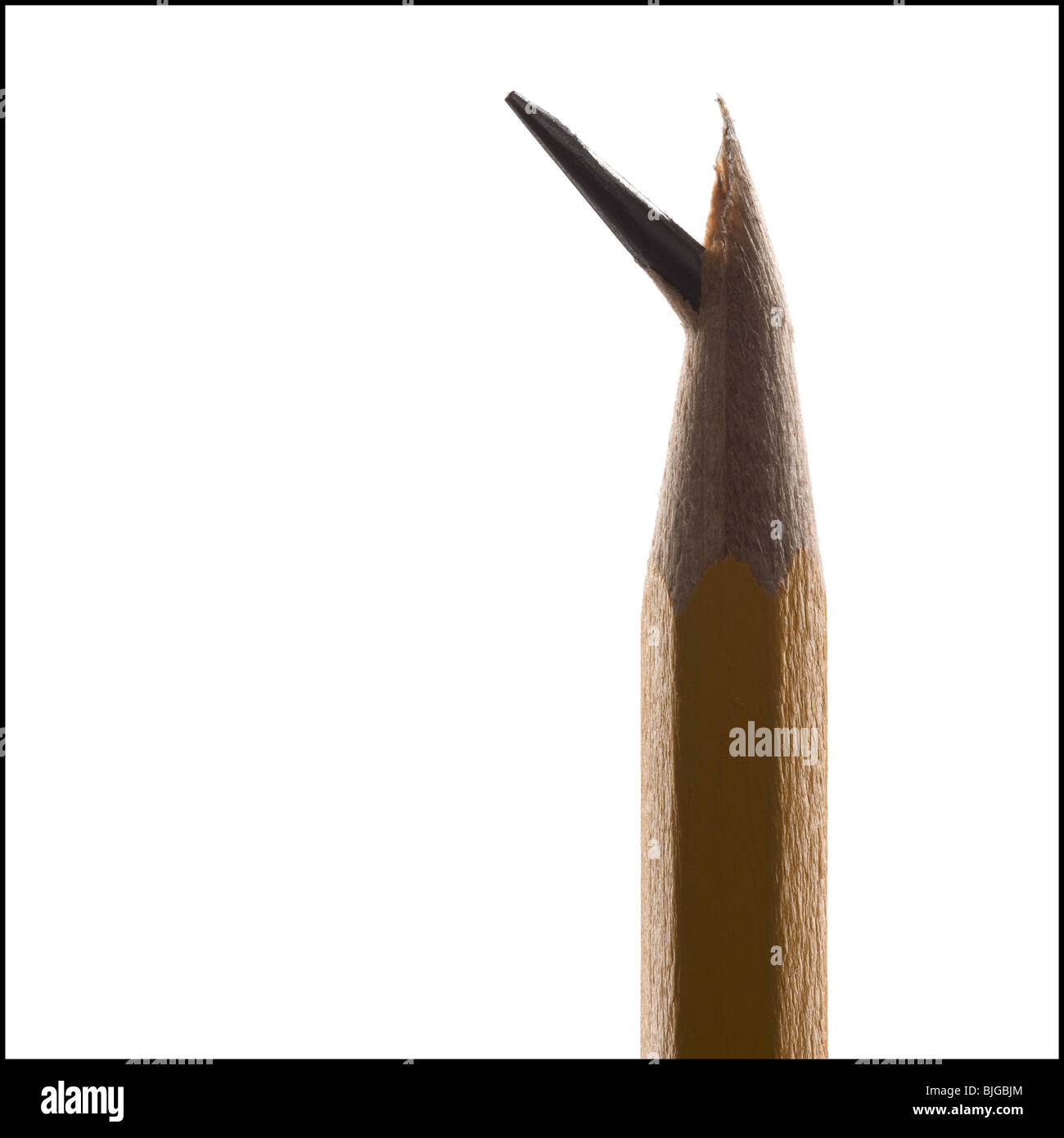 pencil with a broken lead tip Stock Photo