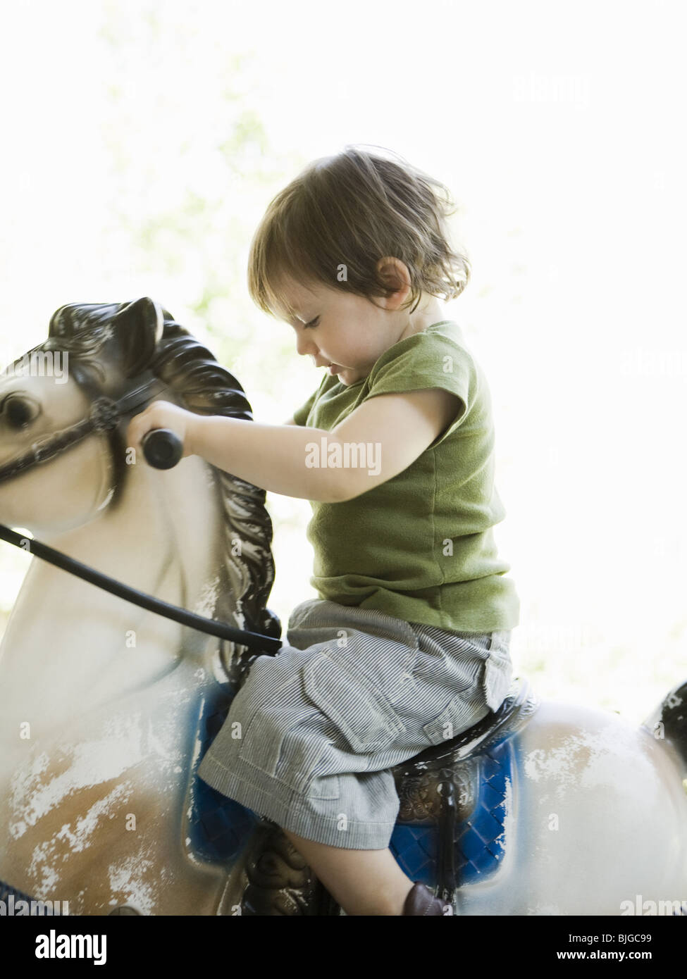 boy on rocking horse