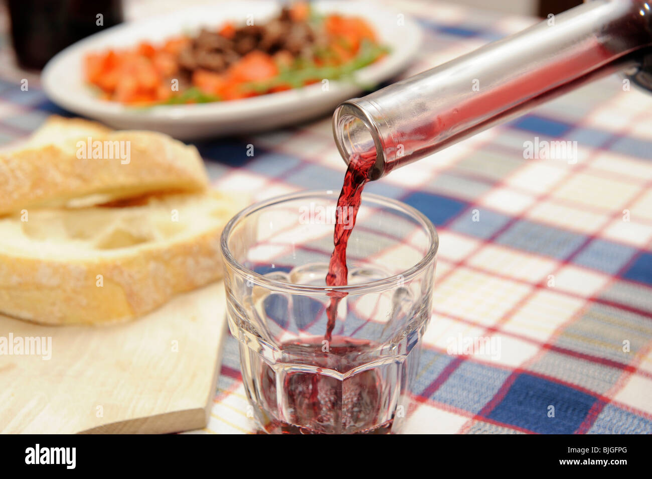 Home made italian cuisine served in a farm holidays Stock Photo