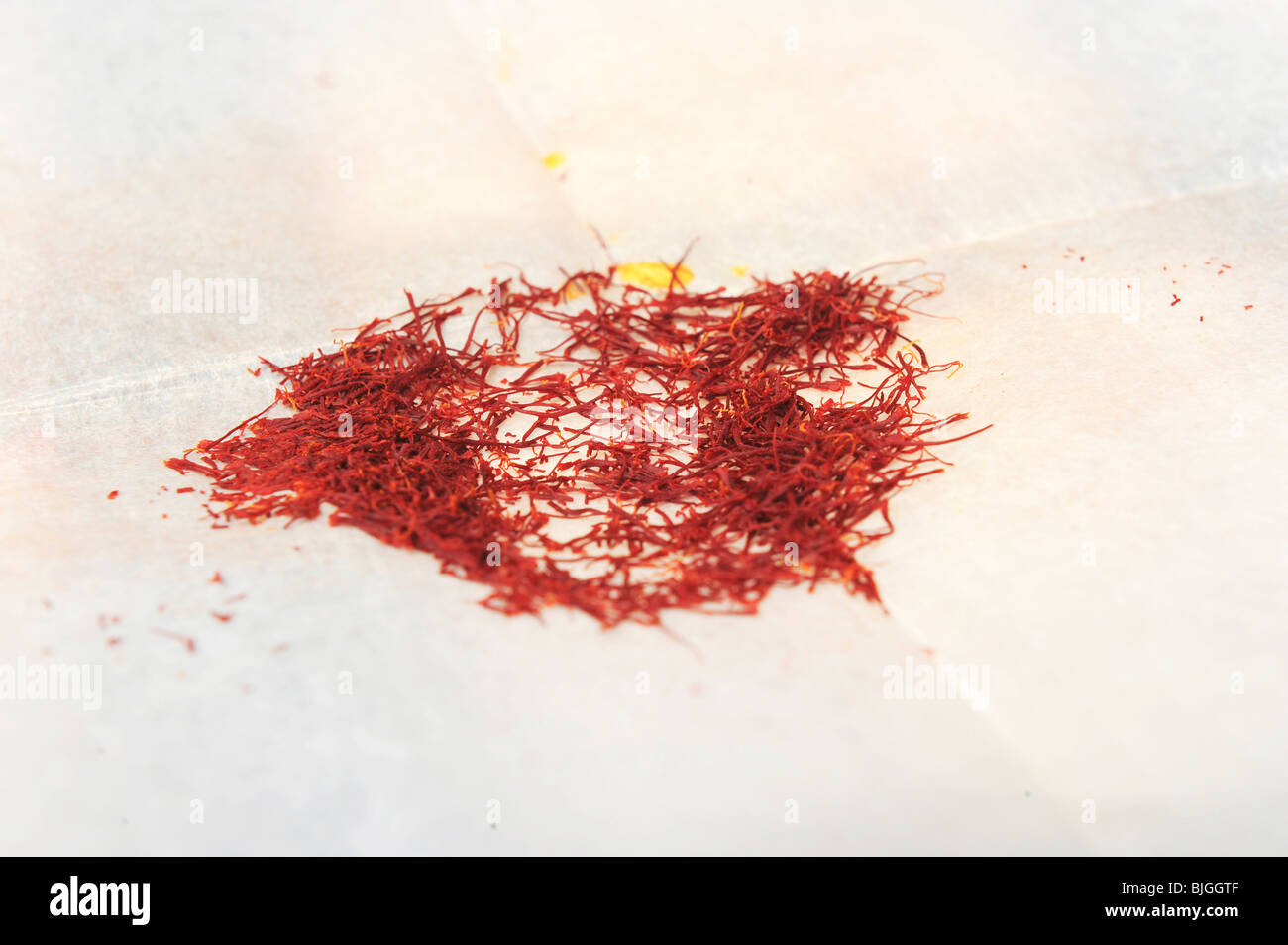 pieces of red saffron ready to be cooked Stock Photo