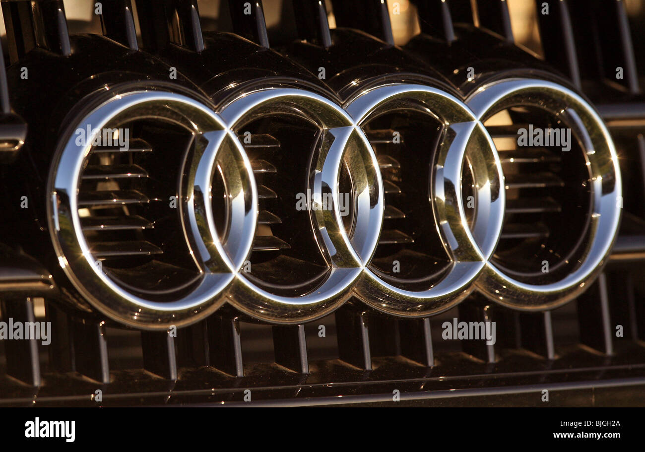 Logo of the car manufacturer Audi, Hannover, Germany Stock Photo