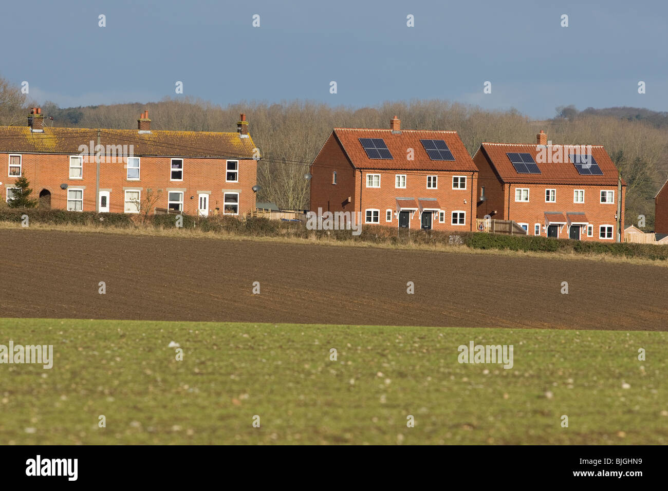 Solar water heater roof panels Stock Photo - Alamy