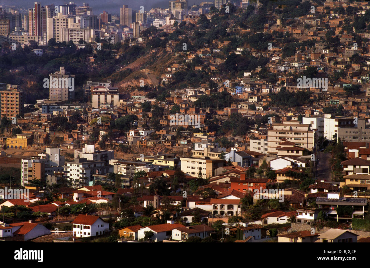 Belo Horizonte Brazil Luxury Housing and shantytowns Stock Photo 28639591 Alamy