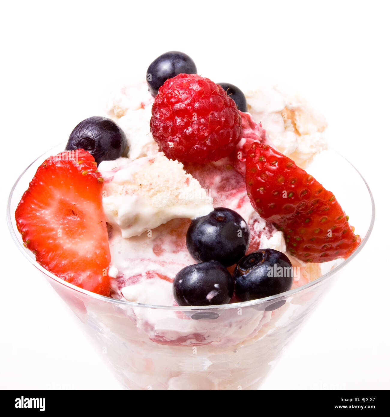 Eton Mess a traditional english summer dessert made from broken