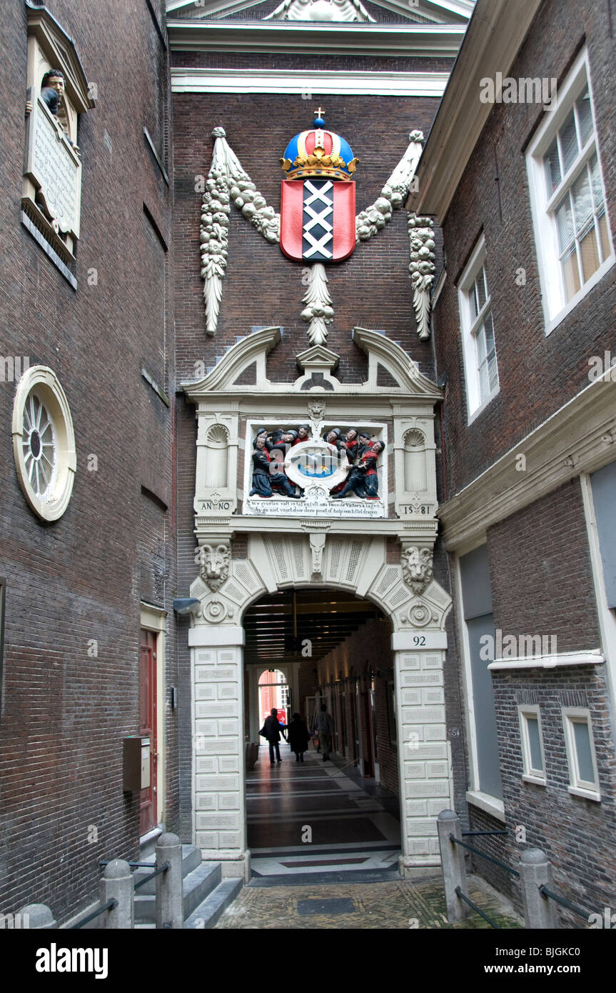 The Amsterdams Historisch Historic Museum is about the history of Amsterdam Stock Photo