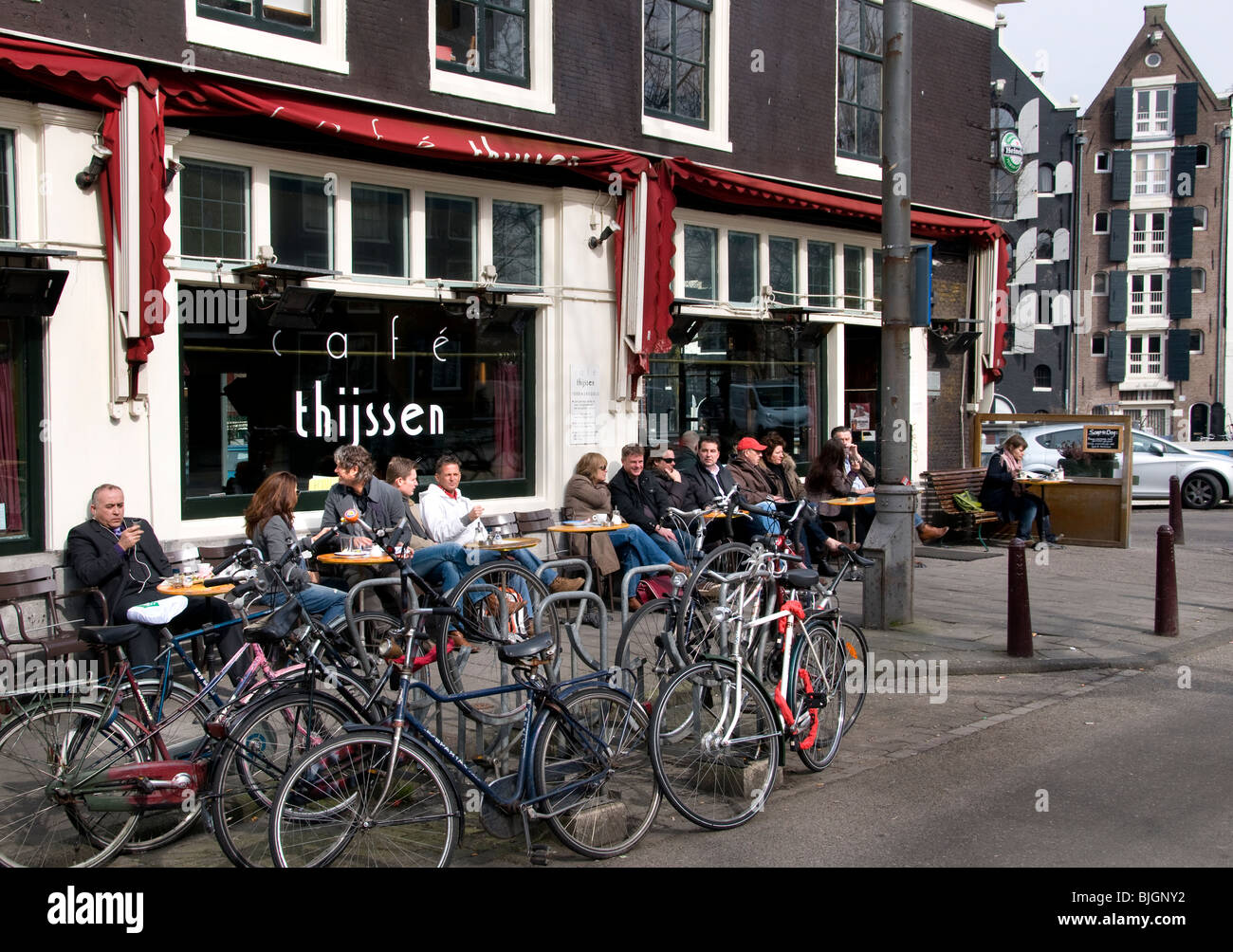 Cafe Thijsen Jordaan cafe Amsterdam Cafe Restaurant  bar pub Netherlands Stock Photo