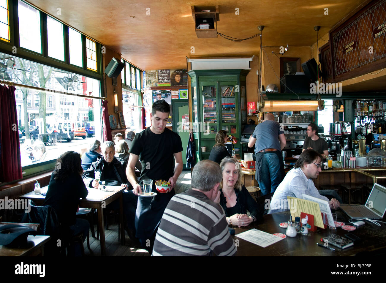 Lindegracht jordaan amsterdam cafe thijssen hires stock photography